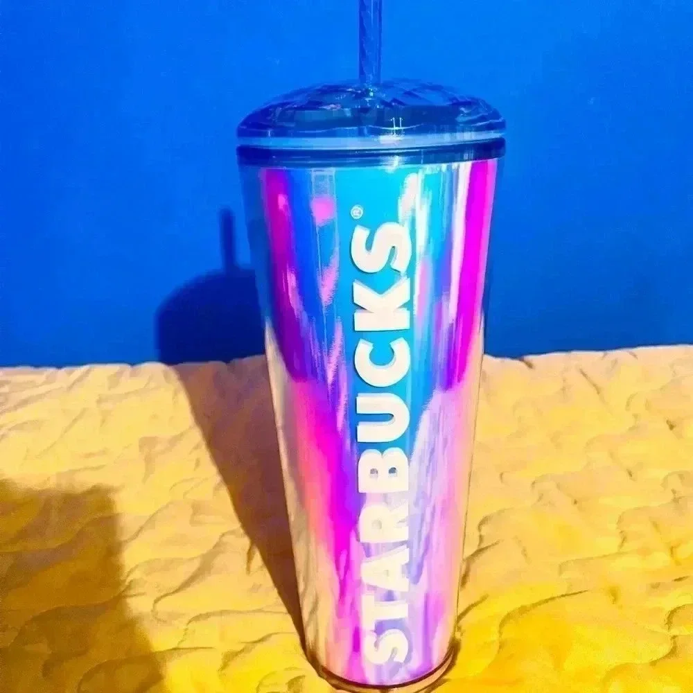 🆕 Starbucks 2023 Summer IRIDESCENT DICHROIC DOME 24 Oz Venti Cold Cup